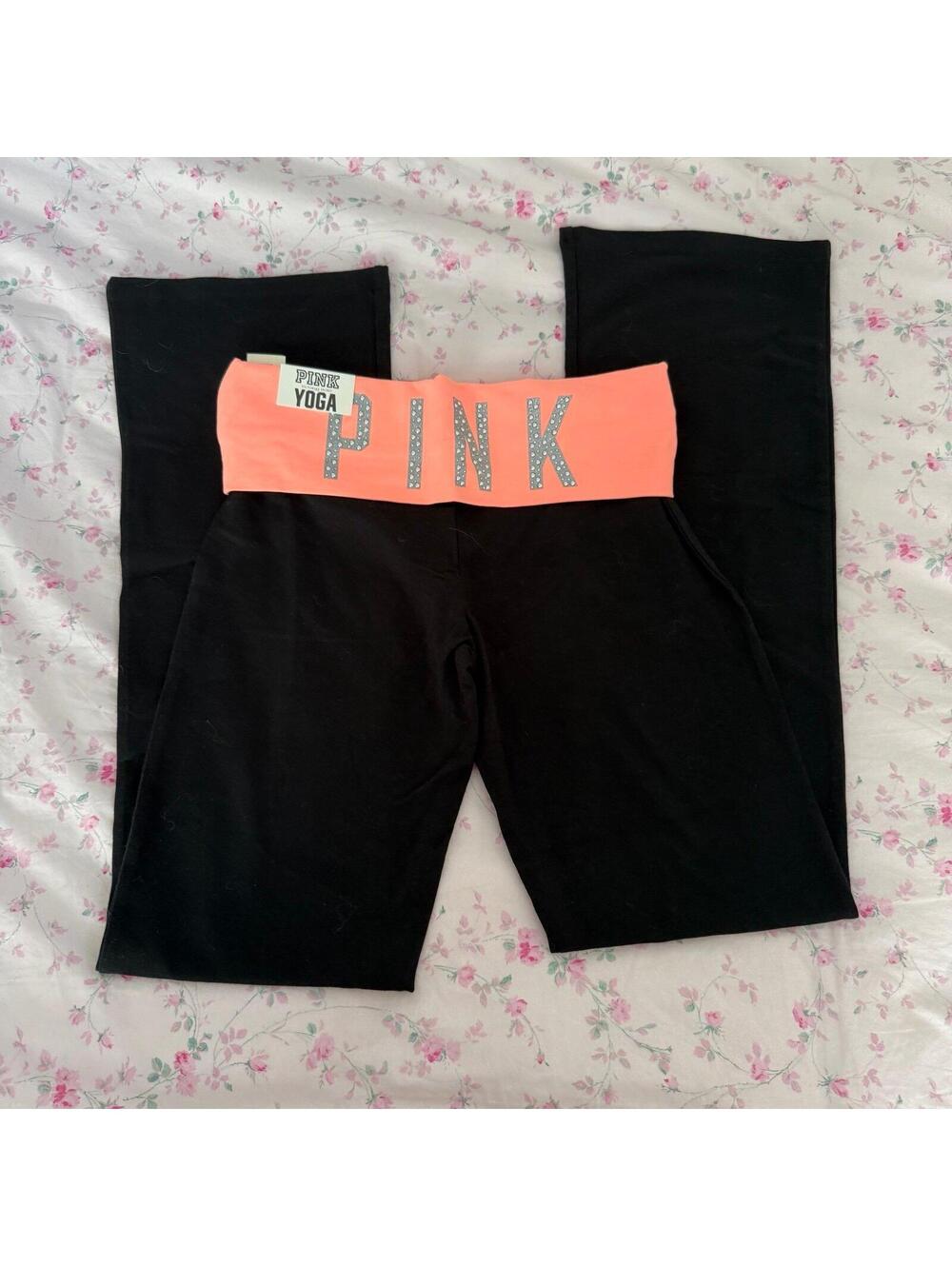 VS PINK Bling Foldover Waist Flare Yoga Pants y2k [COPY]